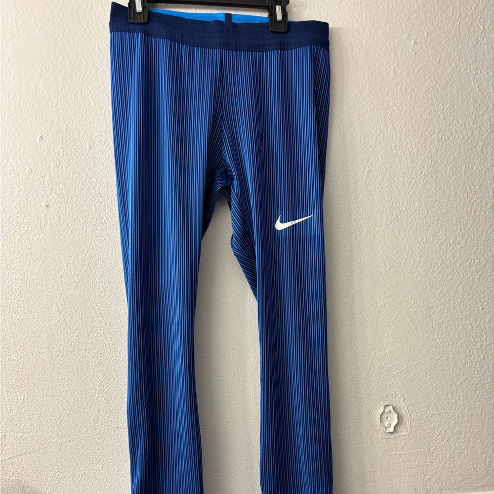 NIKE PRO ELITE RACING BLUE TIGHTS MADE IN THE USA SIZE MEDIUM